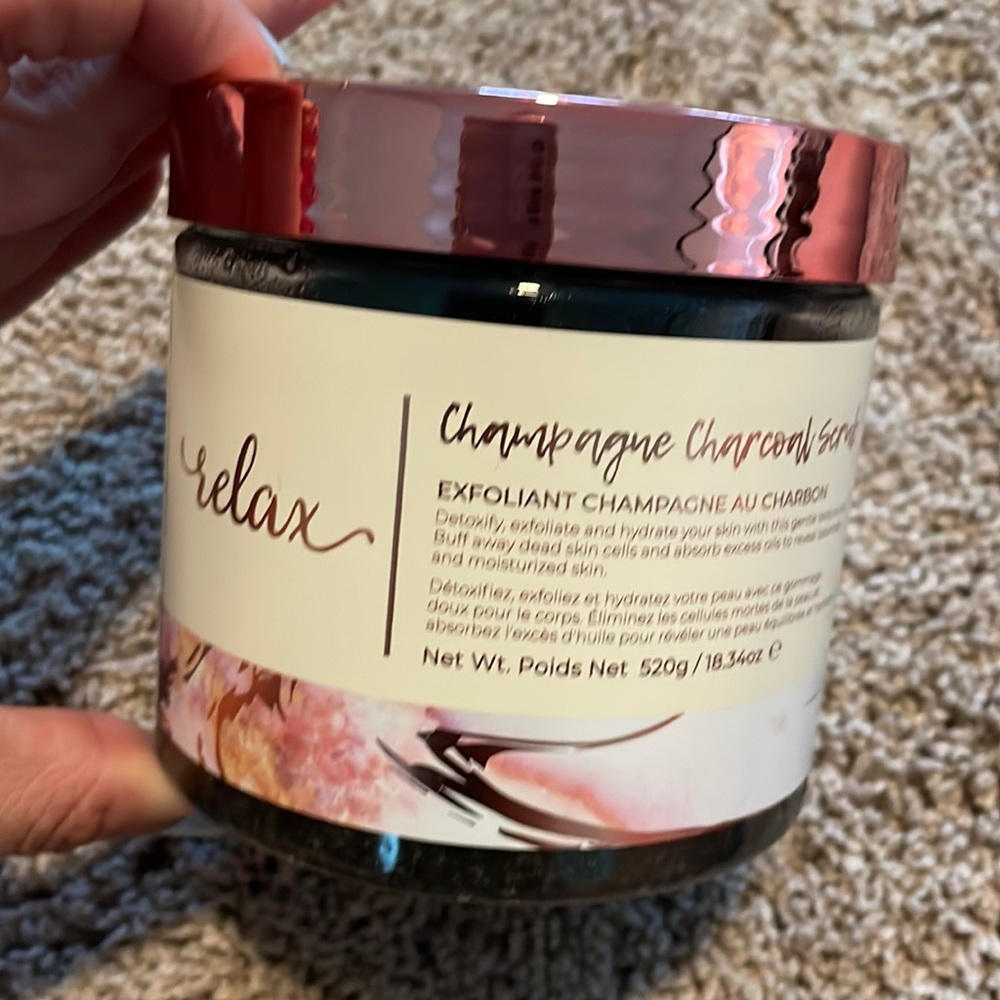 Never used or opened! Champagne charcoal scrub!